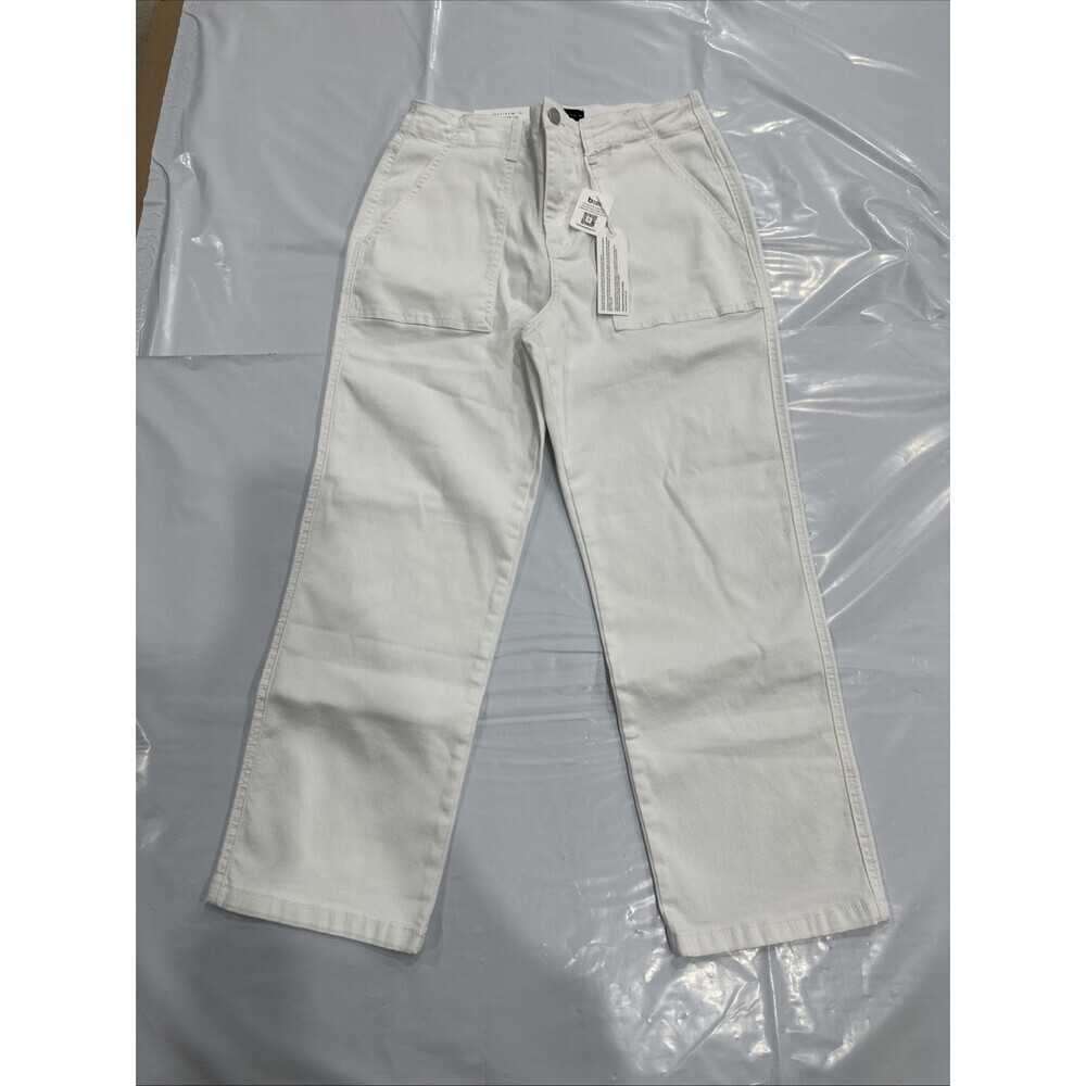 Sanctuary Vacation Jeans Women's 30 White Women's High Rise Wide Leg Crop CEB248
